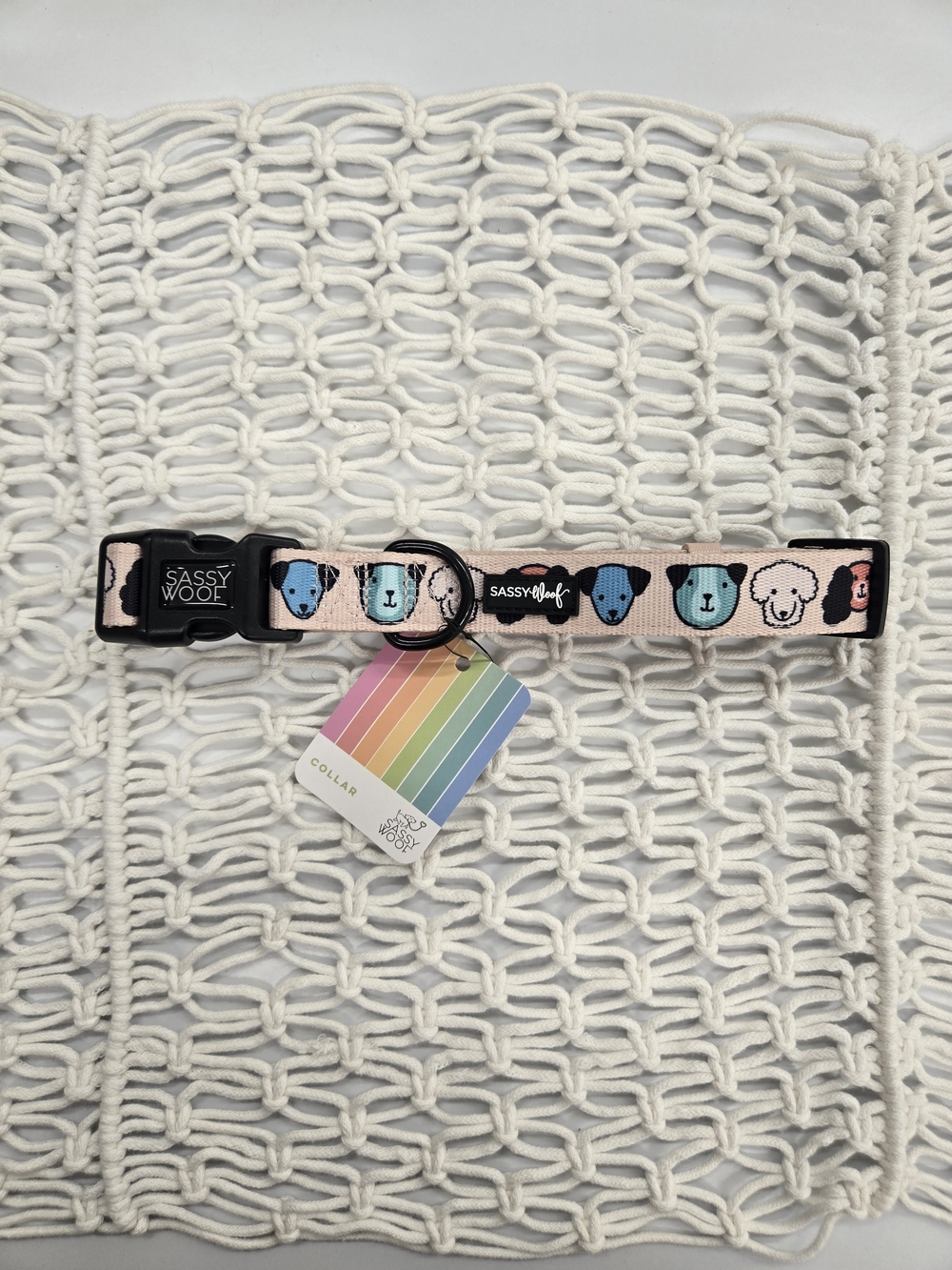 Sassy Woof Pink Dog Face Pattern Collar